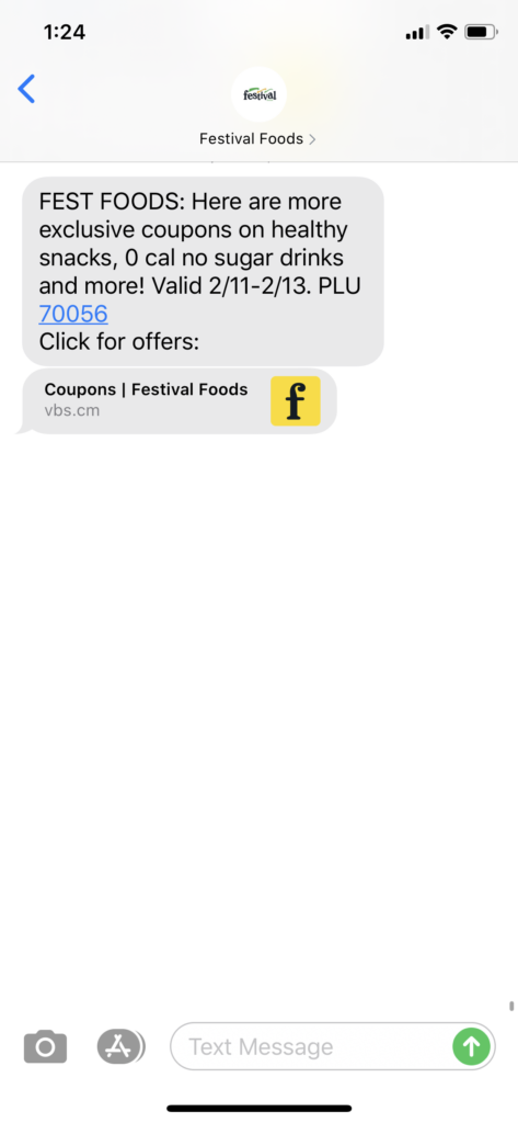 Festival Foods Text Message Marketing Example - 02.11.2020