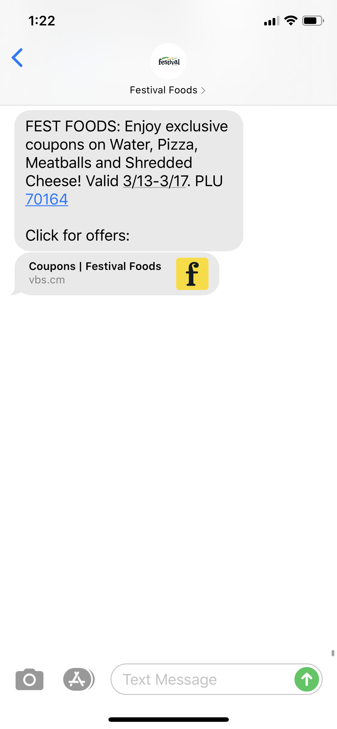 festival-foods-text-message-marketing-example-03-12-2020-sms-archives