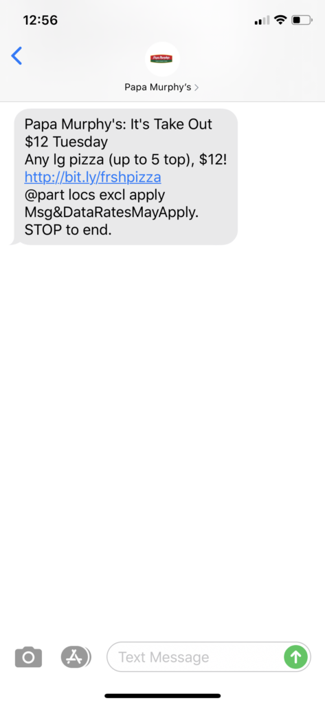 Papa Murphy’s Text Message Marketing Example - 05.05.2020