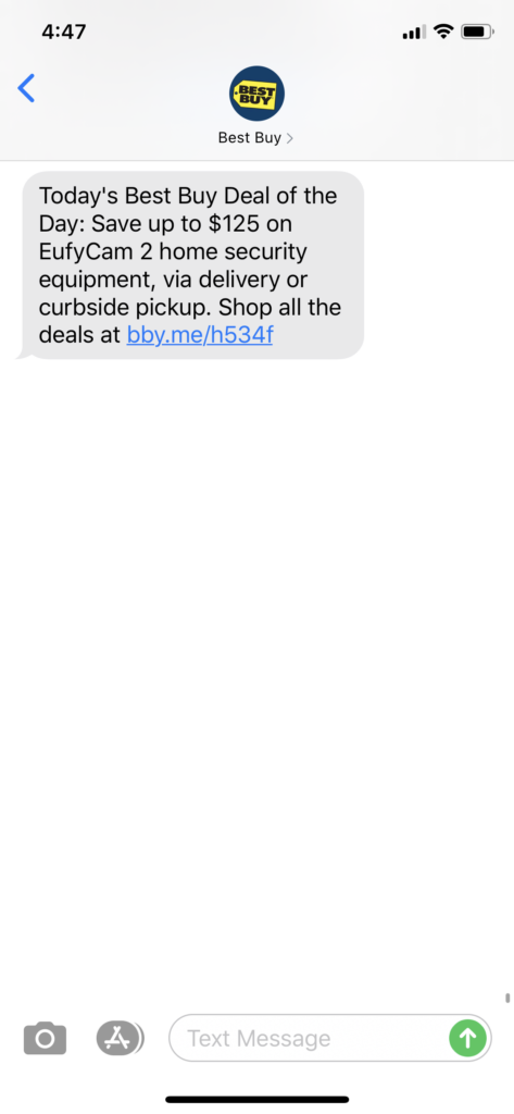 Best Buy Text Message Marketing Example - 06.22.2020