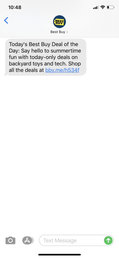 Best Buy Text Message Marketing Example - 07.18.2020