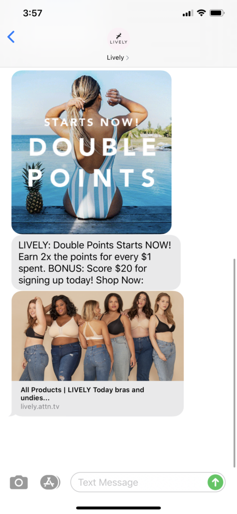 Lively Text Message Marketing Example2 - 07.02.2020