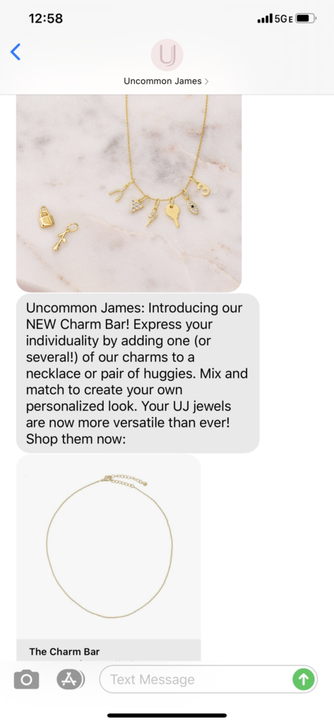Uncommon James Text Message Marketing Example - 06.25.2020