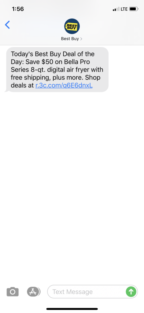 Best Buy Text Message Marketing Example - 08.08.2020