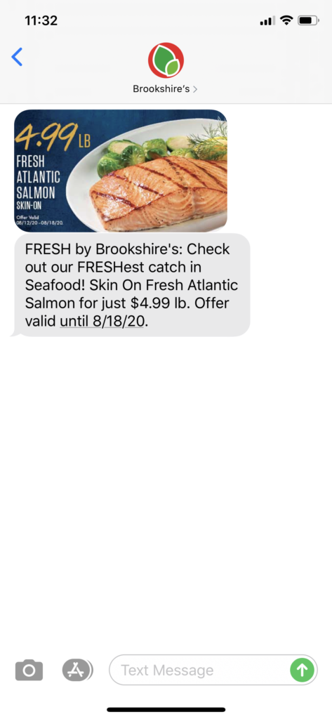 Brookshire’s Text Message Marketing Example - 08.15.2020