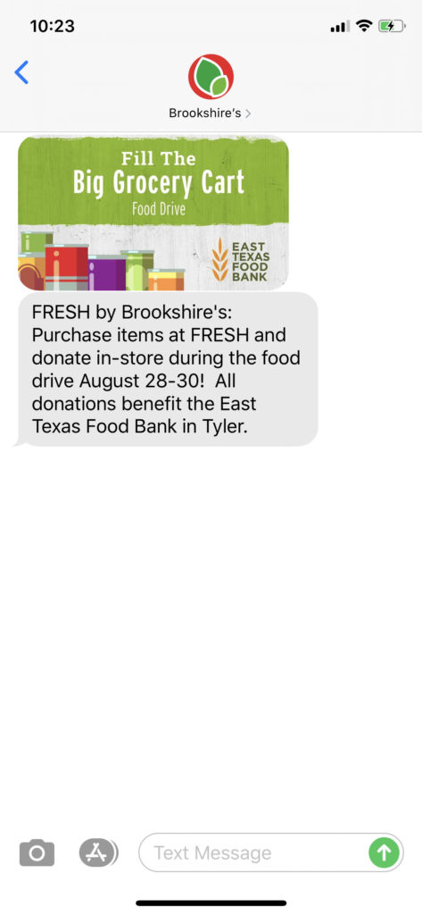 Brookshire’s Text Message Marketing Example - 08.27.2020
