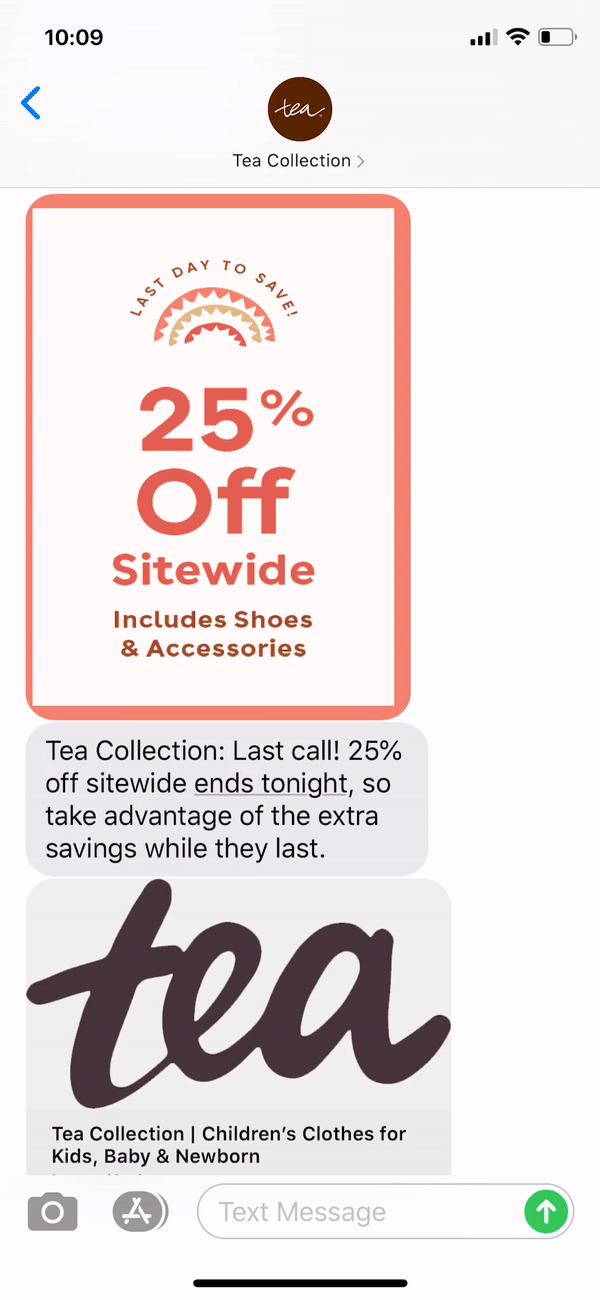 Tea-Collection-Text-Message-Marketing-Example---07.19.2020
