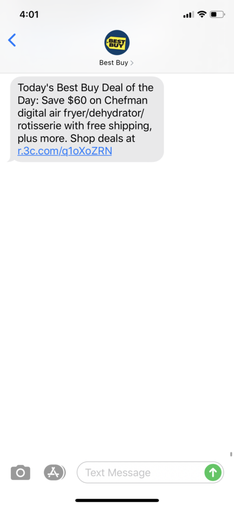 Best Buy Text Message Marketing Example - 09.04.2020