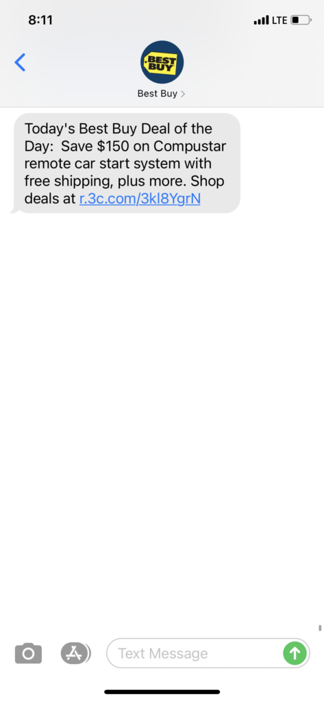 Best Buy Text Message Marketing Example - 09.26.2020