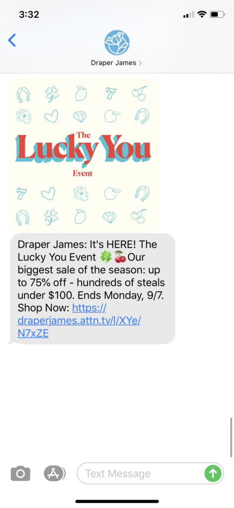 Draper James Text Message Marketing Example - 09.05.2020