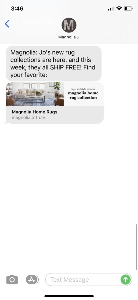 Magnolia Text Message Marketing Example - 09.14.2020