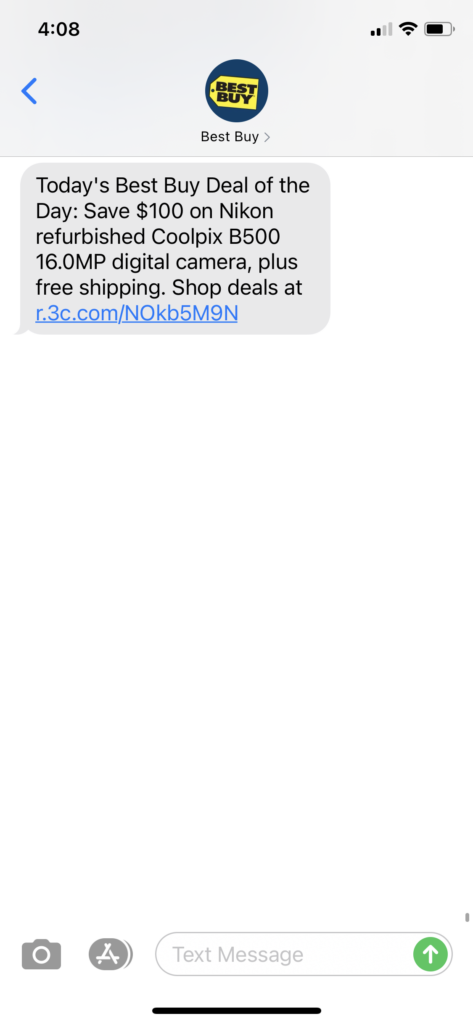 Best Buy Text Message Marketing Example - 10.06.2020