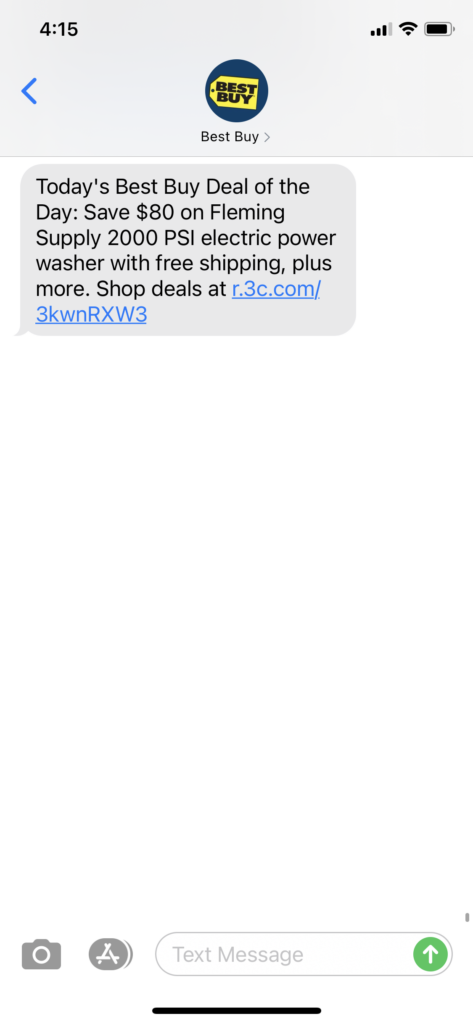 Best Buy Text Message Marketing Example - 10.13.2020