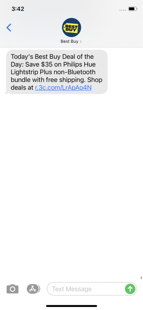 Best Buy Text Message Marketing Example - 10.16.2020