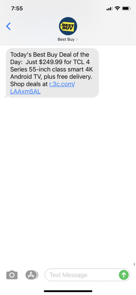 Best Buy Text Message Marketing Example - 10.17.2020