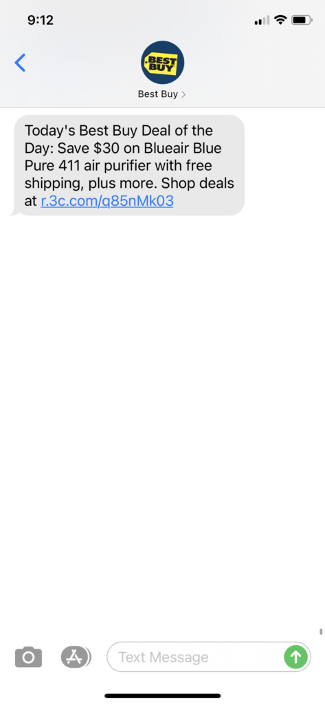 Best Buy Text Message Marketing Example - 10.27.2020