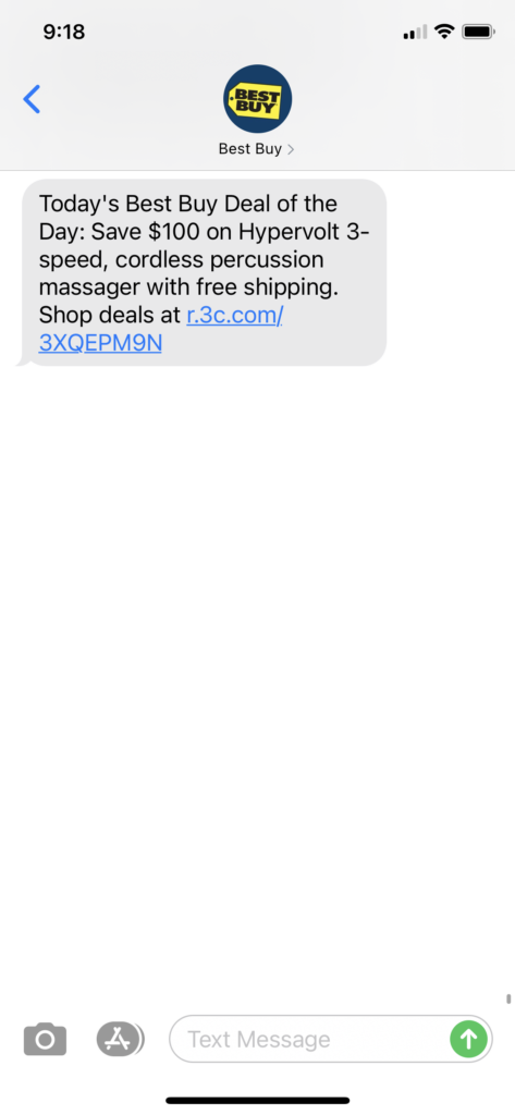 Best Buy Text Message Marketing Example2 - 10.21.2020