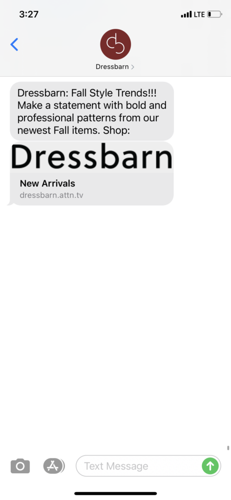 Dressbarn Text Message Marketing Example - 09.30.2020.png