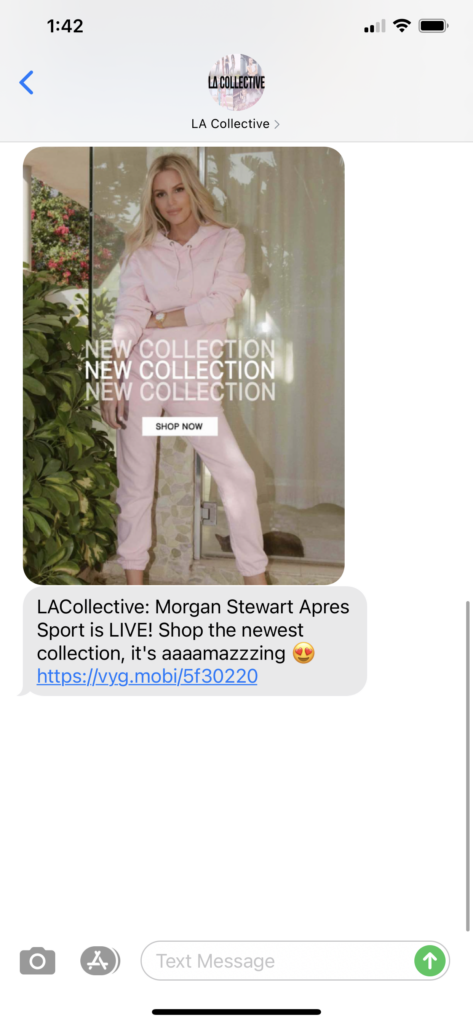 LA Collective Text Message Marketing Example - 10.19.2020