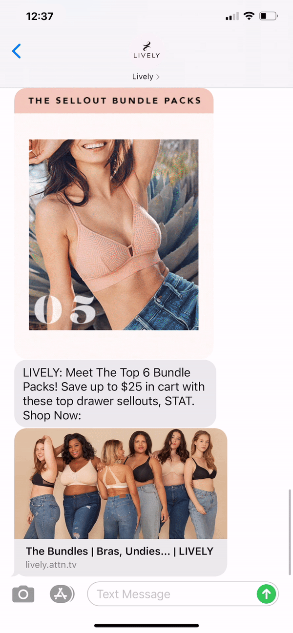 Lively Text Message Marketing Example - 09.17.2020