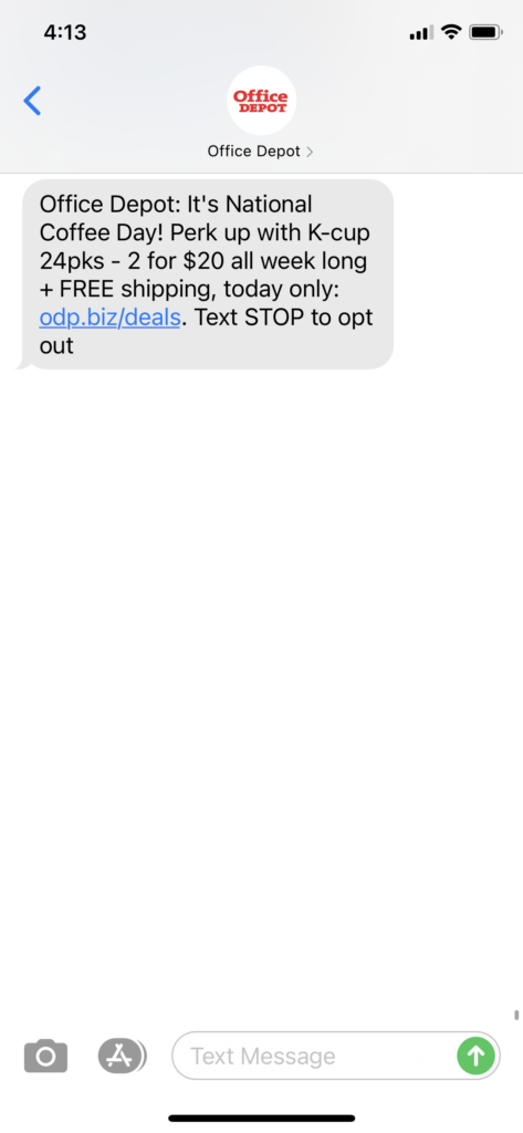 Office Depot Text Message Marketing Example - 09.29.2020.png