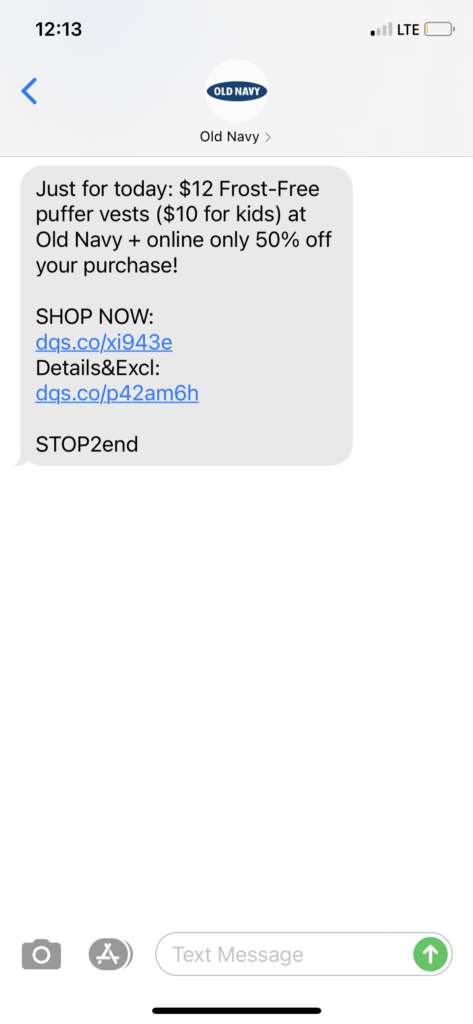 Old Navy Text Message Marketing Example - 10.18.2020.PNG