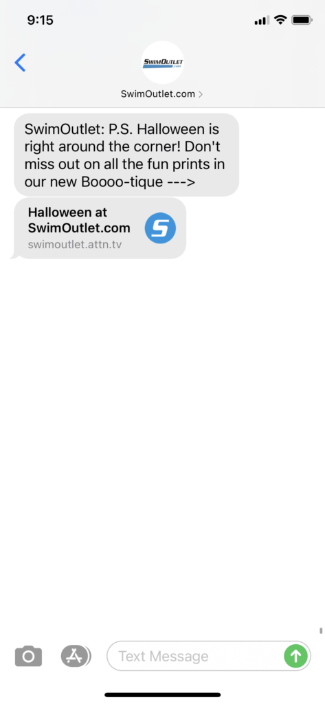SwimOutlet.comText Message Marketing Example - 10.21.2020