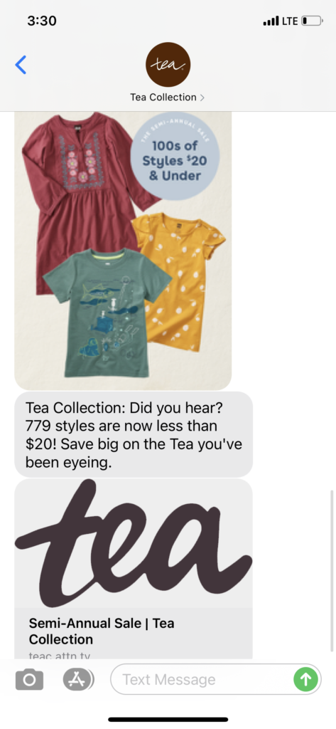 Tea Collection Text Message Marketing Example - 09.30.2020.png