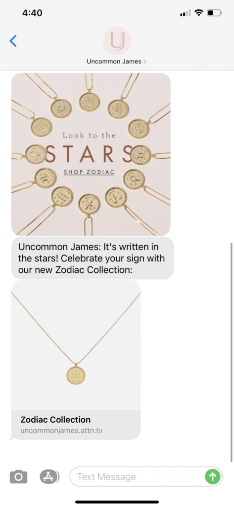 Uncommon James Text Message Marketing Example - 10.05.2020.png