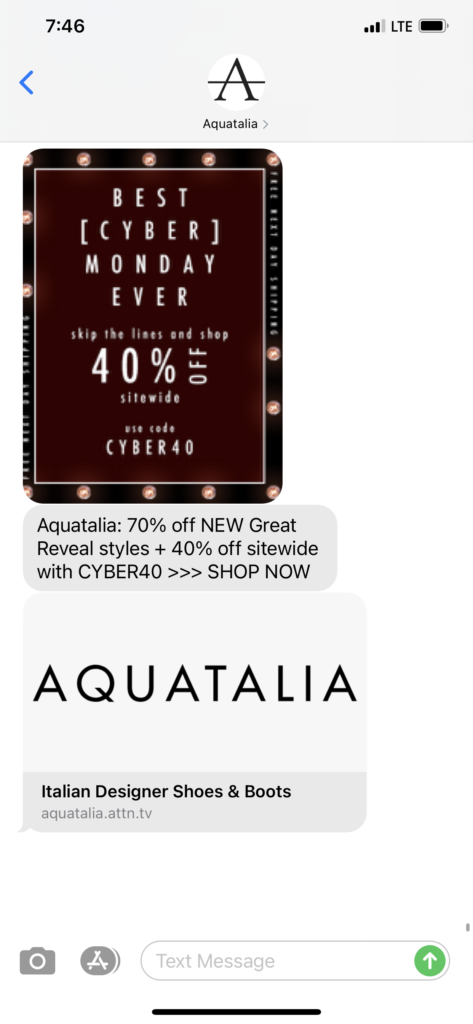 Aquatalia Text Message Marketing Example - 11.29.2020.PNG