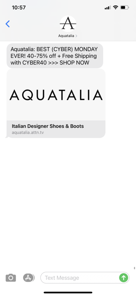 Aquatalia Text Message Marketing Example - 11.30.2020.PNG