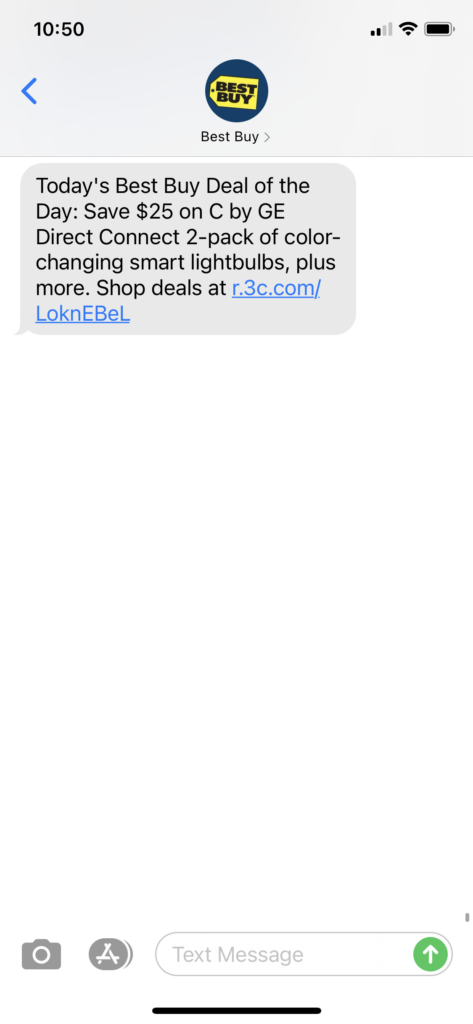 Best Buy Text Message Marketing Example - 10.29.2020
