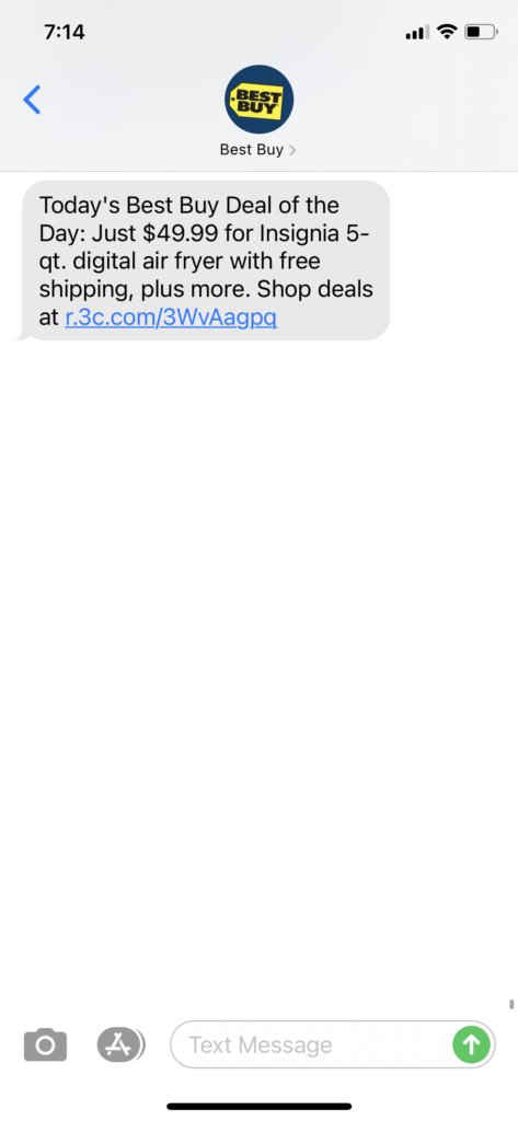 Best Buy Text Message Marketing Example - 10.30.2020