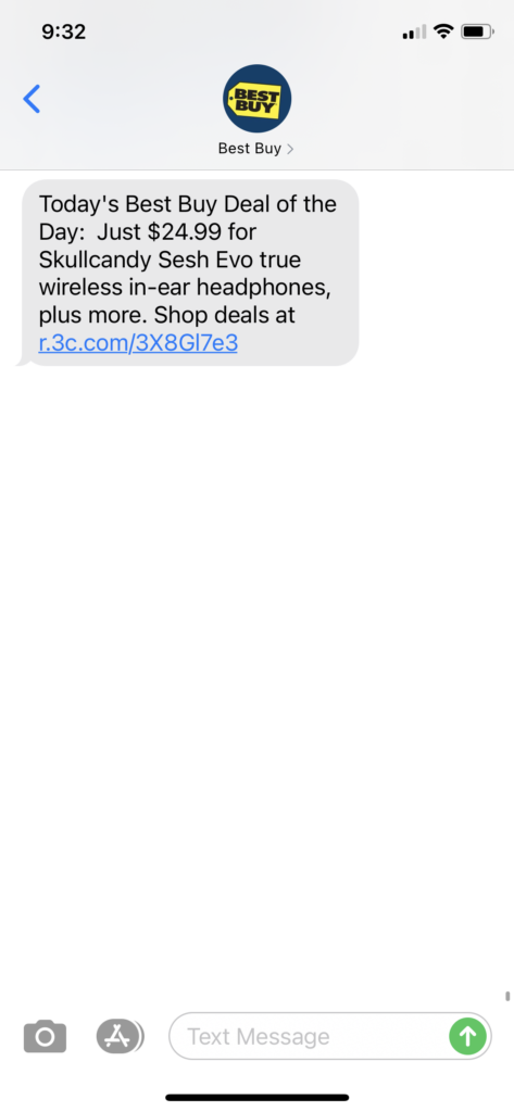 Best Buy Text Message Marketing Example - 11.04.2020