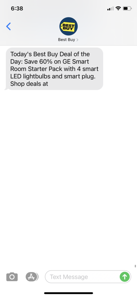 Best Buy Text Message Marketing Example - 11.06.2020