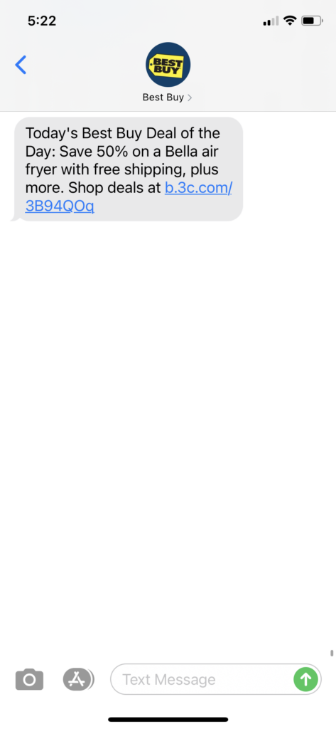 Best Buy Text Message Marketing Example - 11.08.2020