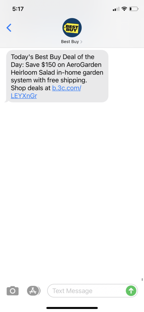 Best Buy Text Message Marketing Example - 11.17.2020.PNG