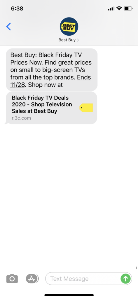 Best Buy Text Message Marketing Example2 - 11.06.2020