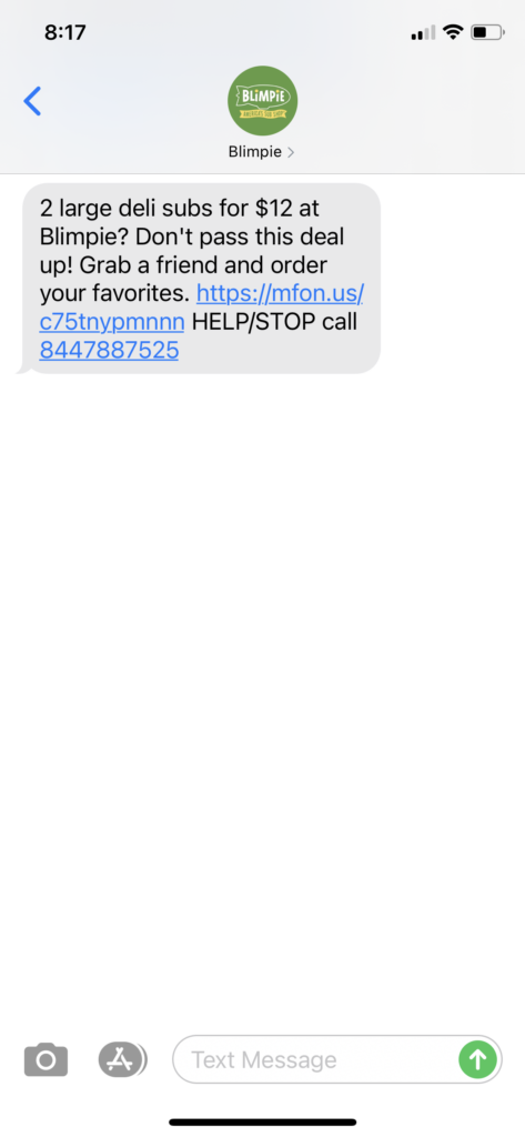 Blimpie Text Message Marketing Example - 11.12.2020.PNG