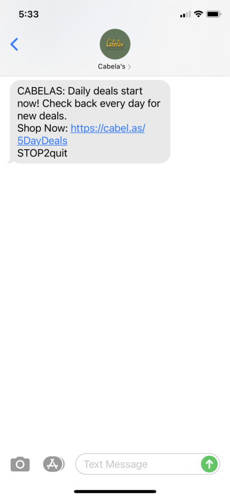 Cabela's Text Message Marketing Example - 11.23.2020.PNG