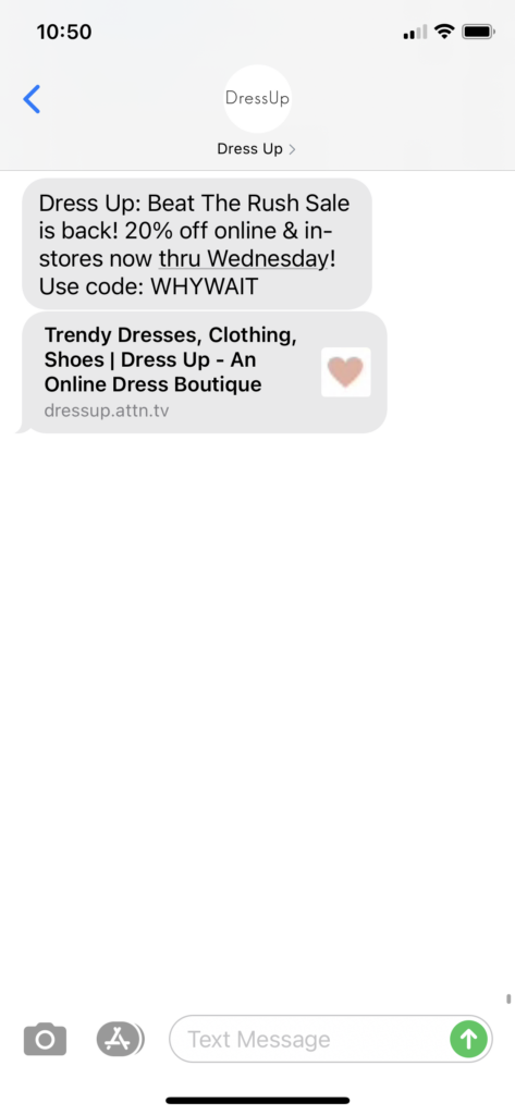 Dress Up Text Message Marketing Example - 11.23.2020.PNG