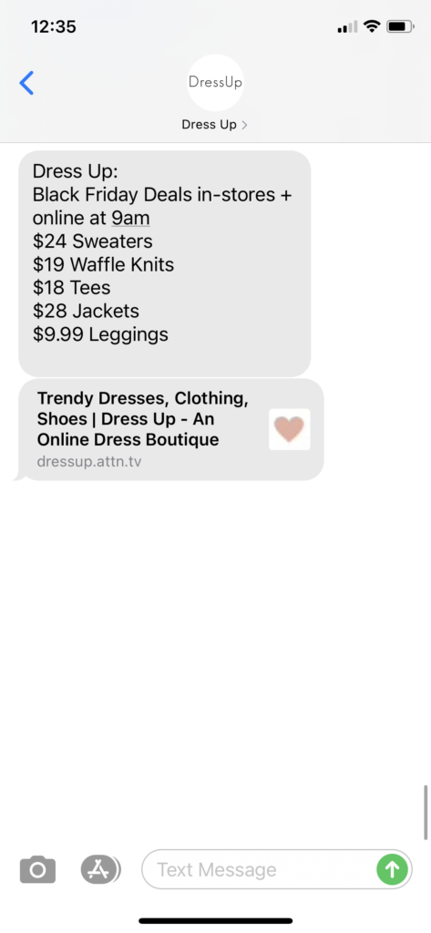 Dress up Text Message Marketing Example - 11.27.2020.PNG