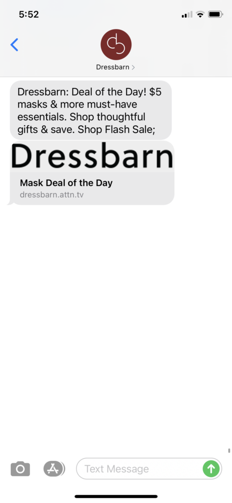 Dressbarn Text Message Marketing Example - 11.21.2020.PNG