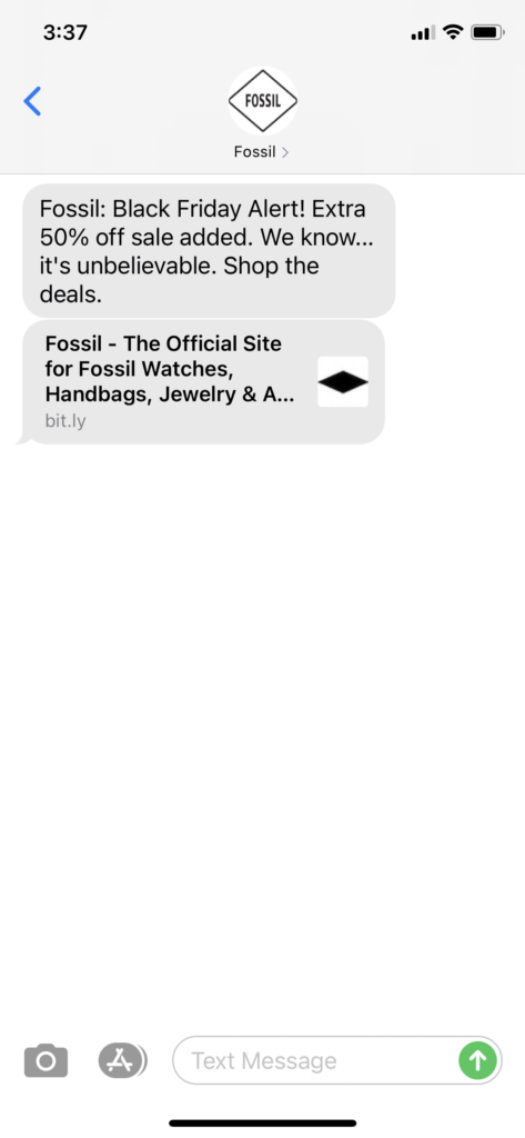 Fossil Text Message Marketing Example - 11.26.2020.PNG