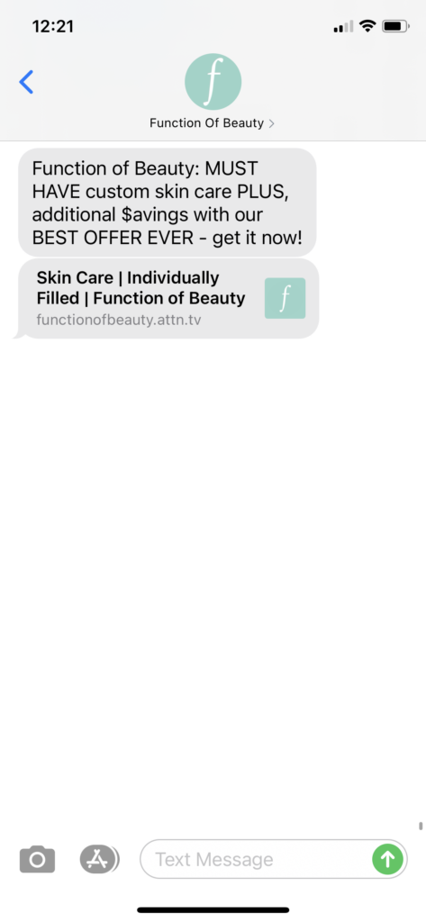 Function of Beauty Text Message Marketing Example - 11.27.2020.PNG
