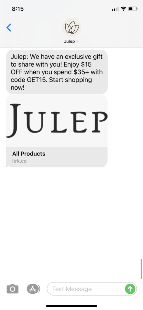 Julep Text Message Marketing Example - 11.12.2020.PNG