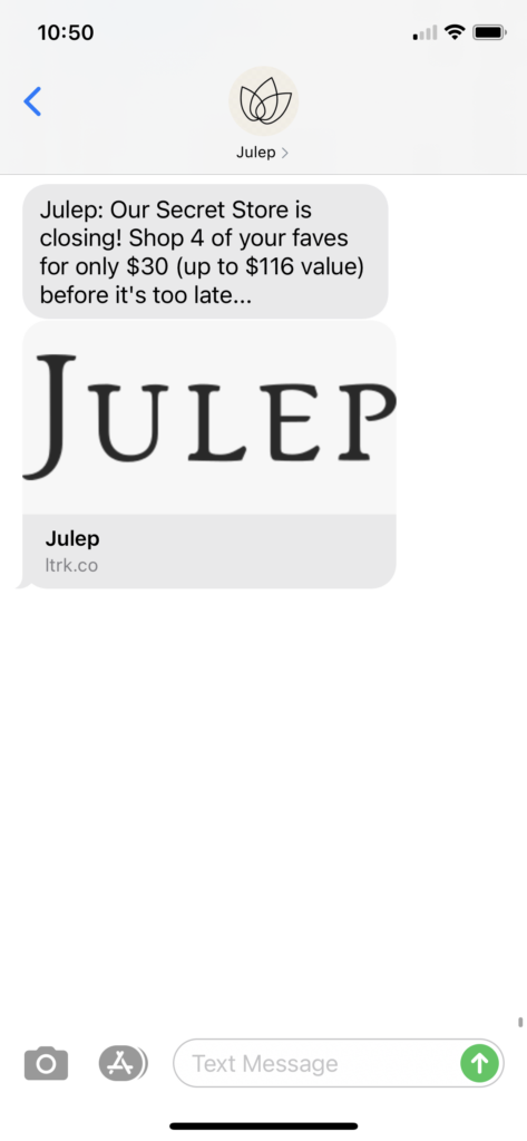 Julep Text Message Marketing Example - 11.23.2020.PNG