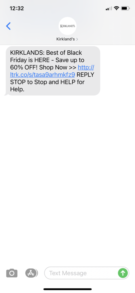 Kirkland's Text Message Marketing Example - 11.27.2020.PNG