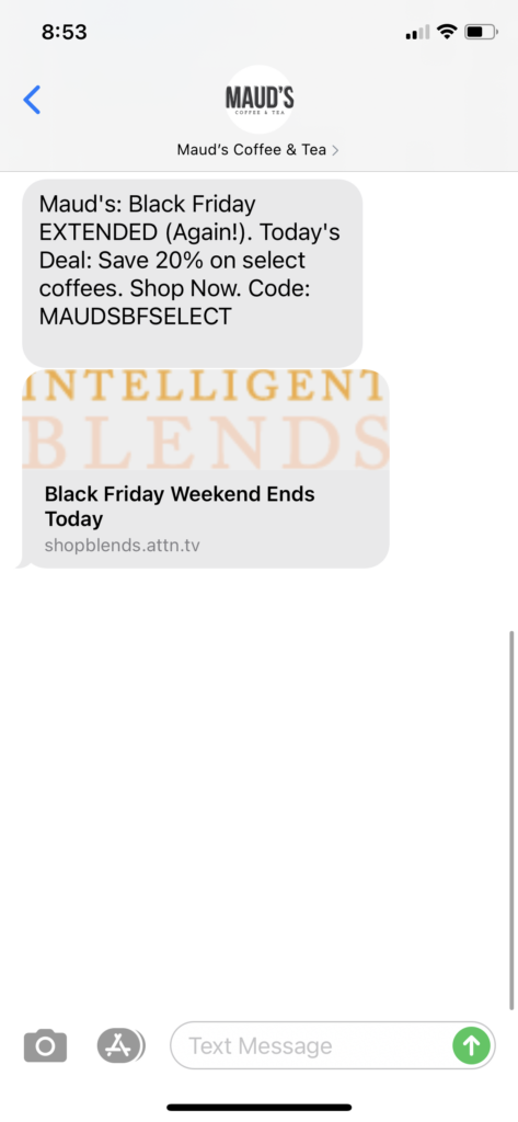 Maud's Text Message Marketing Example - 11.29.2020.PNG