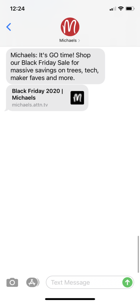 Michalels Text Message Marketing Example - 11.27.2020.PNG